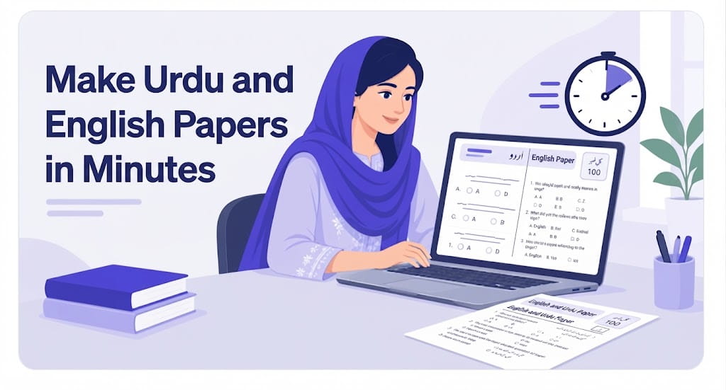 Exam Paper Builder: Make Urdu and English Papers in Minutes