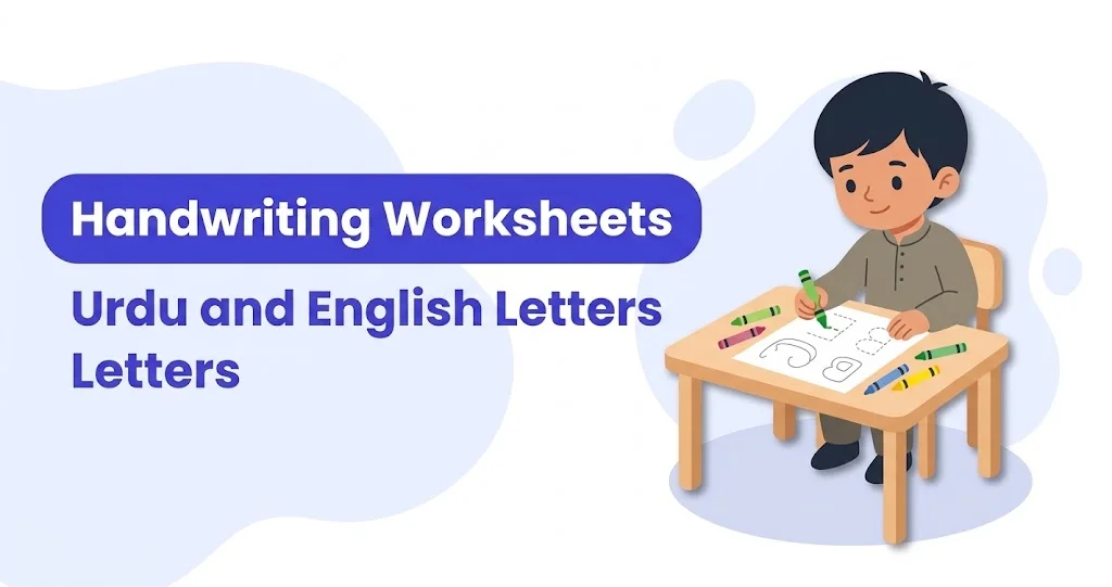 Handwriting Worksheet Maker for Urdu and English Letters